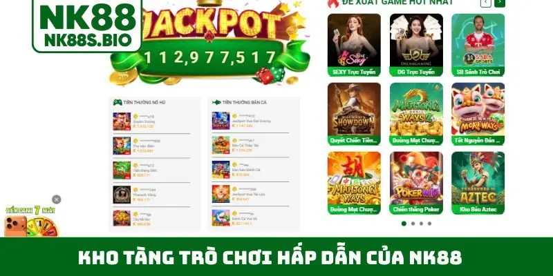 Kho tàng trò chơi hấp dẫn của NK88