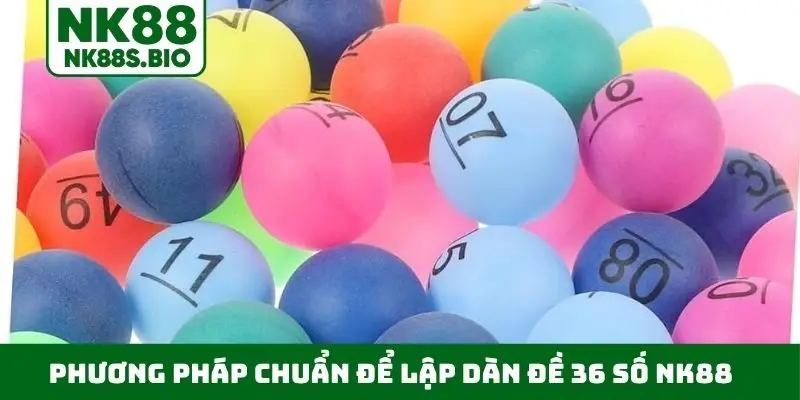 Phương pháp chuẩn để lập dàn đề 36 số NK88