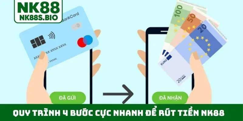 Quy trình 4 bước cực nhanh để rút tiền NK88